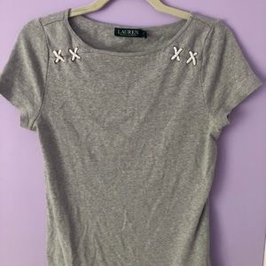 Lauren Ralph Lauren  grey top